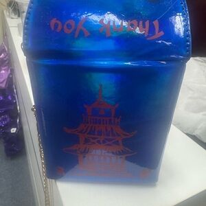 Blue Takeout Box Crossbody Bag